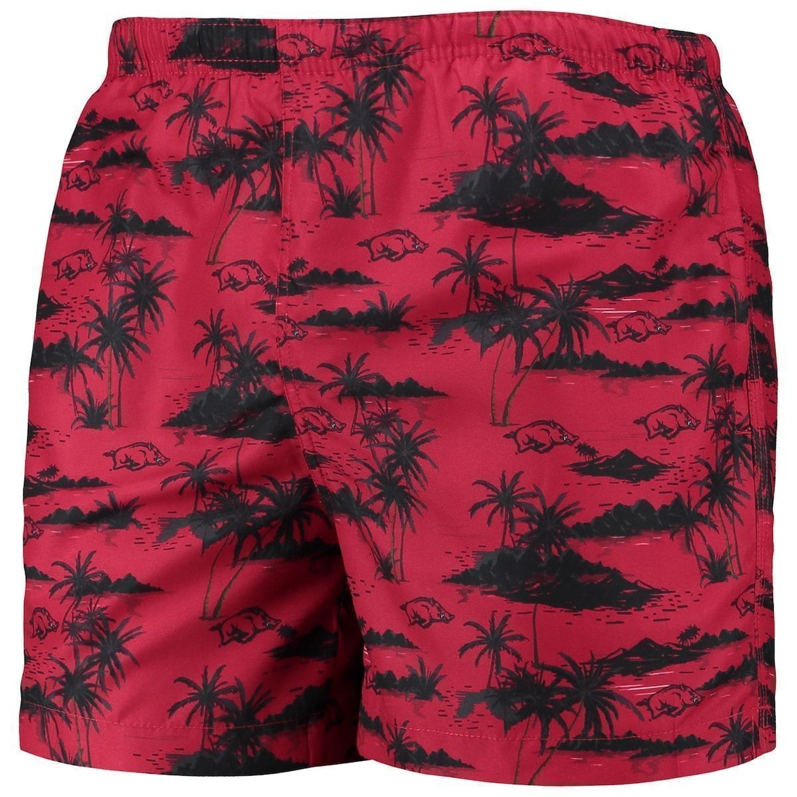FOCO Men's Cardinal Arkansas Razorbacks Island Palm Swim Trunks 5 FOCO Men's Cardinal Arkansas Razorbacks Island Palm Swim Trunks - Image 3