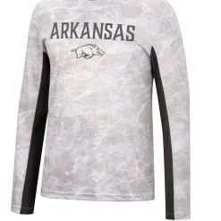 Colosseum Men's White Arkansas Razorbacks Mossy Oak SPF 50 Performance Long Sleeve Hoodie T-Shirt -Deals Arizona Wildcats Store DSCO1136769127 3550 ALT2