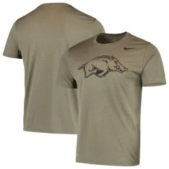 Nike Men's Olive Arkansas Razorbacks Tonal Logo Legend Performance T-Shirt