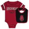 Colosseum Newborn & Infant Cardinal Arkansas Razorbacks Chocolate Bodysuit & Bib Set -Deals Arizona Wildcats Store DSCO1136793952 4633