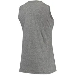 Original Retro Brand Women's Heathered Gray Arkansas Razorbacks Relaxed Henley Tri-Blend V-Neck Tank Top -Deals Arizona Wildcats Store DSCO1137450765 1927 ALT3