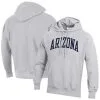 Champion Men's Heathered Gray Arizona Wildcats Team Arch Reverse Weave Pullover Hoodie -Deals Arizona Wildcats Store DSCO1137452729 1927