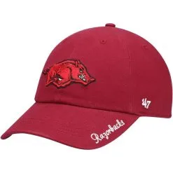 '47 Women's Cardinal Arkansas Razorbacks Miata Clean Up Logo Adjustable Hat