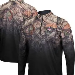 Colosseum Men's Black Arizona Wildcats Mossy Oak Fleet II Quarter-Zip Jacket -Deals Arizona Wildcats Store DSCO1137693960 1007 ALT1