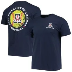 Image One Men's Navy Arizona Wildcats Softball Seal T-Shirt
