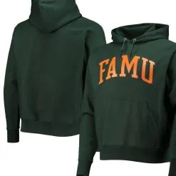 Champion Men's Green Florida A&M Rattlers Tall Arch Pullover Hoodie