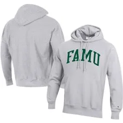 Champion Men's Gray Florida A&M Rattlers Tall Arch Pullover Hoodie