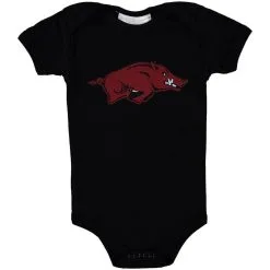 Two Feet Ahead Infant Black Arkansas Razorbacks Big Logo Bodysuit