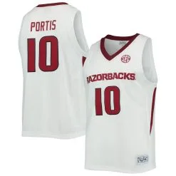 Original Retro Brand Men's Bobby Portis White Arkansas Razorbacks Alumni Commemorative Replica Basketball Jersey
