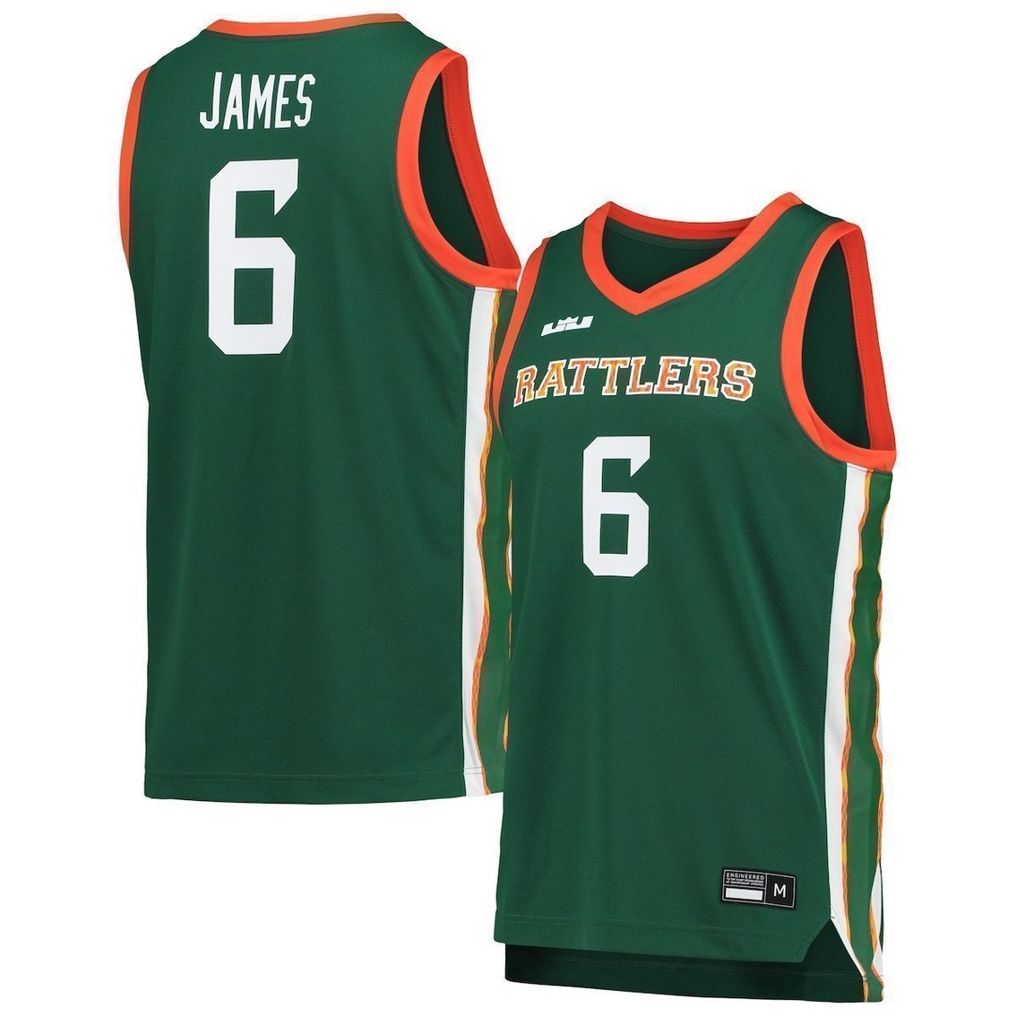 Nike X LeBron James Men's X LeBron James Green Florida A&M Rattlers Replica Basketball Jersey 4 Nike X LeBron James Men's X LeBron James Green Florida A&M Rattlers Replica Basketball Jersey - Image 2