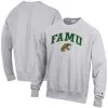 Champion Men's Heathered Gray Florida A&M Rattlers Arch Over Logo Reverse Weave Pullover Sweatshirt -Deals Arizona Wildcats Store DSCO1140134057 1927