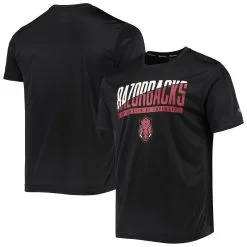Champion Men's Black Arkansas Razorbacks Wordmark Slash T-Shirt