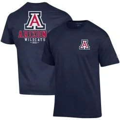 Champion Men's Navy Arizona Wildcats Stack 2-Hit T-Shirt