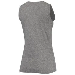 Original Retro Brand Women's Heathered Gray Arkansas Razorbacks Relaxed Henley Tri-Blend V-Neck Logo Tank Top -Deals Arizona Wildcats Store DSCO1140295926 1927 ALT3