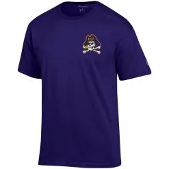 Champion Men's Purple ECU Pirates Stack 2-Hit T-Shirt -Deals Arizona Wildcats Store DSCO1140298744 2729 ALT2