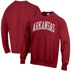 Champion Men's Cardinal Arkansas Razorbacks Arch Reverse Weave Pullover Sweatshirt
