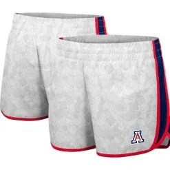 Colosseum Women's White/Navy Arizona Wildcats The Plastics Geo Print Shorts