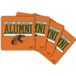 Indigo Falls Florida A&M Rattlers Alumni 4-Pack Neoprene Coaster Set