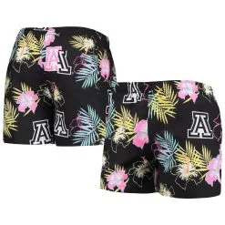 FOCO Men's Black Arizona Wildcats Neon Floral Swim Trunks
