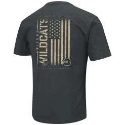 Colosseum Men's Heathered Black Arizona Wildcats OHT Military Appreciation Flag 2.0 T-Shirt -Deals Arizona Wildcats Store DSCO1140778512 1007 ALT3