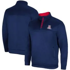 Colosseum Men's Navy Arizona Wildcats No Tomorrow Quarter-Snap Jacket