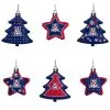 FOCO Arizona Wildcats Six-Pack Shatterproof Tree And Star Ornament Set