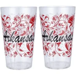 Indigo Falls Arkansas Razorbacks 24oz. Two-Pack Tritan Floral Tumbler Set -Deals Arizona Wildcats Store DSCO1141388746 INDINC ALT2