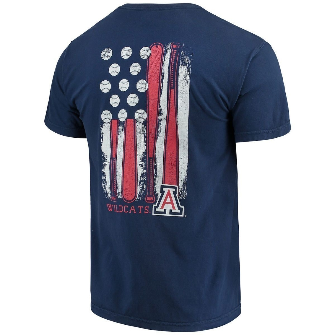 Image One Men's Navy Arizona Wildcats Baseball Flag Comfort Colors T-Shirt 6 Image One Men's Navy Arizona Wildcats Baseball Flag Comfort Colors T-Shirt - Image 4
