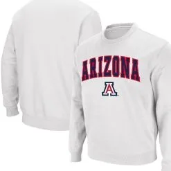 Colosseum Men's White Arizona Wildcats Arch & Logo Crew Neck Sweatshirt 7 Colosseum Men's White Arizona Wildcats Arch & Logo Crew Neck Sweatshirt -Deals Arizona Wildcats Store DSCO1142446392 3550 ALT1
