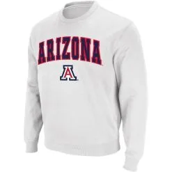 Colosseum Men's White Arizona Wildcats Arch & Logo Crew Neck Sweatshirt 8 Colosseum Men's White Arizona Wildcats Arch & Logo Crew Neck Sweatshirt -Deals Arizona Wildcats Store DSCO1142446392 3550 ALT2