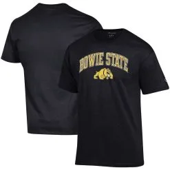 Champion Men's Black Bowie State Bulldogs Arch Over Logo T-Shirt