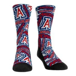 Rock Em Socks Women's Arizona Wildcats Logo Sketch Crew Socks -Deals Arizona Wildcats Store DSCO1142446567 1320 ALT1