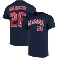 Original Retro Brand Men's Mark Melancon Navy Arizona Wildcats Baseball Name & Number T-Shirt -Deals Arizona Wildcats Store DSCO1142447124 1320 ALT1
