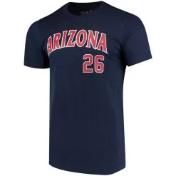 Original Retro Brand Men's Mark Melancon Navy Arizona Wildcats Baseball Name & Number T-Shirt -Deals Arizona Wildcats Store DSCO1142447124 1320 ALT2