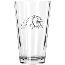 The Memory Company Bowie State Bulldogs Etched Team Logo Pint Glass