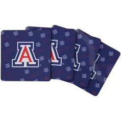 Indigo Falls Arizona Wildcats Four-Pack Square Repeat Coaster Set