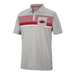 Colosseum Men's Heathered Gray Arkansas Razorbacks Golfer Pocket Polo -Deals Arizona Wildcats Store DSCO1146144833 1927 ALT2