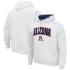 Colosseum Men's White Arizona Wildcats Arch & Logo 3.0 Pullover Hoodie -Deals Arizona Wildcats Store DSCO1146146502 3550