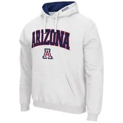 Colosseum Men's White Arizona Wildcats Arch & Logo 3.0 Pullover Hoodie -Deals Arizona Wildcats Store DSCO1146146502 3550 ALT2