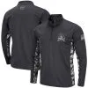 Colosseum Men's Charcoal ECU Pirates OHT Military Appreciation Digi Camo Quarter-Zip Jacket -Deals Arizona Wildcats Store DSCO1146288096 1904