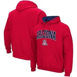 Colosseum Men's Red Arizona Wildcats Arch & Logo 3.0 Pullover Hoodie