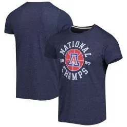 Homefield Men's Heathered Navy Arizona Wildcats 1997 Basketball National Champs Vintage T-Shirt