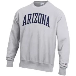 Champion Men's Heathered Gray Arizona Wildcats Arch Reverse Weave Pullover Sweatshirt -Deals Arizona Wildcats Store DSCO1146363848 1927 ALT2