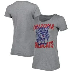 Homefield Women's Heathered Gray Arizona Wildcats Vintage Tri-Blend T-Shirt