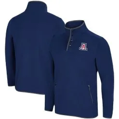 Colosseum Men's Navy Arizona Wildcats Rebound Snap Pullover Jacket -Deals Arizona Wildcats Store DSCO1146830454 1320 ALT1