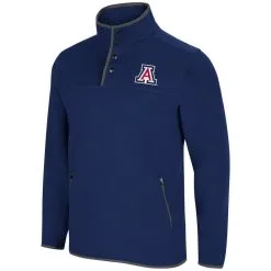 Colosseum Men's Navy Arizona Wildcats Rebound Snap Pullover Jacket -Deals Arizona Wildcats Store DSCO1146830454 1320 ALT2