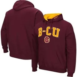 Colosseum Men's Maroon Bethune-Cookman Wildcats Arch & Logo Pullover Hoodie