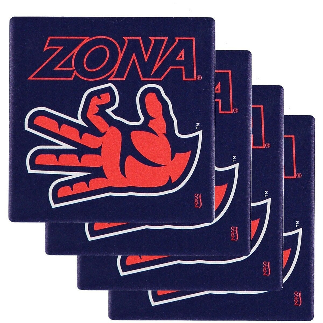 Indigo Falls Arizona Wildcats 4-Pack Specialty Coaster Set 3 Indigo Falls Arizona Wildcats 4-Pack Specialty Coaster Set