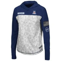 Colosseum Women's Arctic Camo/Navy Arizona Wildcats OHT Military Appreciation Long Sleeve Hoodie T-Shirt -Deals Arizona Wildcats Store DSCO1147088887 EJ32 ALT2