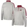 Colosseum Men's Gray/Cardinal Arkansas Razorbacks Bushwood Fleece Quarter-Zip Jacket -Deals Arizona Wildcats Store DSCO1147246363 1927